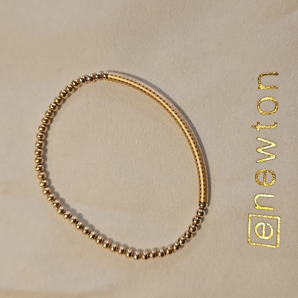 Enewton bliss bar textured 3mm gold bracelet